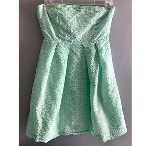 J Crew Mint Strapless Dress